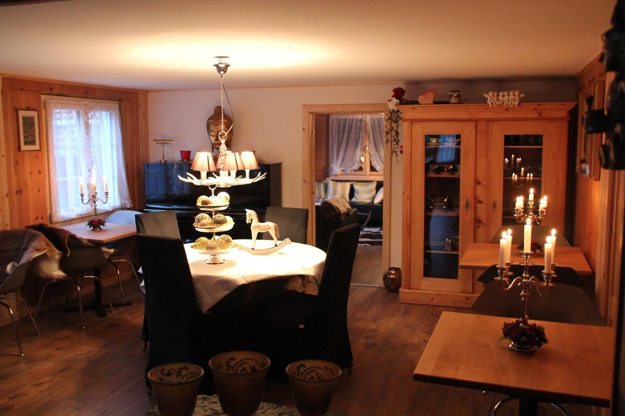 Chesa Prema Bed & Breakfast - Restaurant Дизентис Экстерьер фото